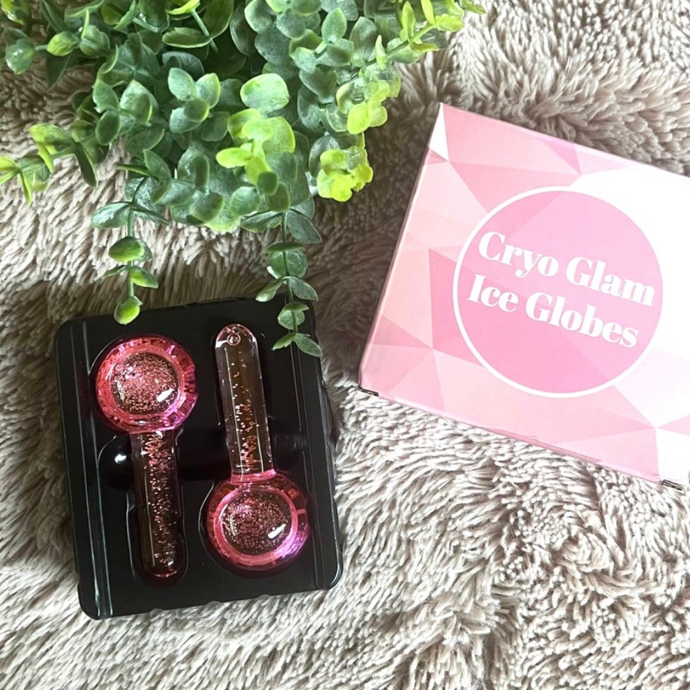 Willow Collective Cryo Glam Pink Glass Facial Cooling Ice Globes